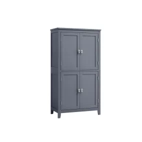   VASAGLE BBC552G01 Fürdőszobai Tároló Szekrény MDF palaszürke 4 ajtós