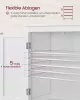 VASAGLE Fürdőszobai Tároló Szekrény MDF Fehér 4 Ajtós Állítható Polcokkal
