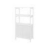 VASAGLE Többfunkciós Magas Szekrény Fiókkal és Polcokkal Fehér