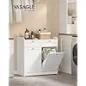   VASAGLE fürdőszobai szekrény integrált szennyestartóval 40 x 78,9 x 80,2 cm felhőfehér