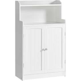   VASAGLE Fürdőszobai Szekrény Állítható Polcokkal Felhőfehér