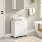   VASAGLE Modern Mosdó Alatti Szekrény Fehér Fürdőszobai Tárolószekrény