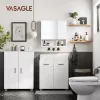 VASAGLE Modern Fürdőszobai Szekrény Dupla Ajtóval Fehér