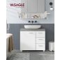   VASAGLE Modern Fürdőszobai Szekrény Fehér-Szürke MDF 3 Fiókos