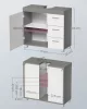 VASAGLE mosdó alatti szekrény MDF felhőfehér-cementszürke 3 fiókos