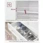 VASAGLE magas konyhai tároló szekrény MDF fehér fiókos