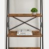 VASAGLE Vintage Bambusz Létrapolc Ipari Stílusú Könyvespolc