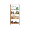 SONGMICS BCB35Y Polcrendszer Bambusz 5 Állítható Polccal Természetes 60 x 26 x 130 cm