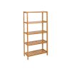 SONGMICS Bambusz Állítható Polcos Tárolóállvány Természetes