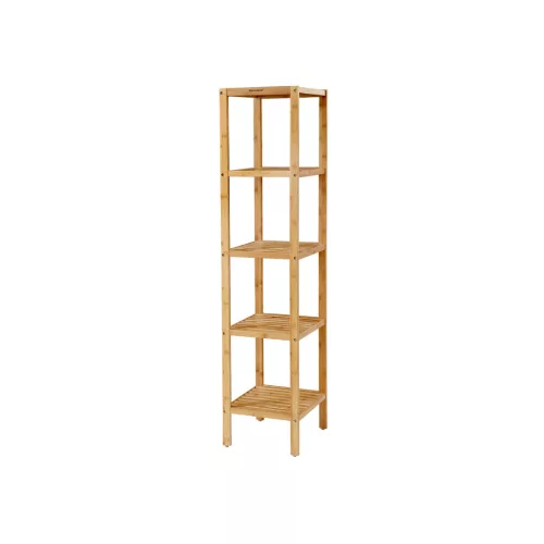 SONGMICS 5 Szintes Bambusz Polcrendszer Természetes 33 x 33 x 146 cm