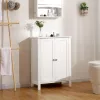 VASAGLE BCB60W Fürdőszobai Szekrény MDF Fehér 2 Ajtóval és Állítható Polcokkal