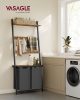 VASAGLE Ipari Szennyestartó Állvány Létrával és Polcokkal Rusztikus Barna-Fekete