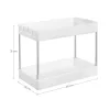 SONGMICS Kétszintes Mosogató Alatti Tároló Rendszer Fehér PP Műanyag