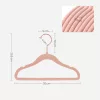 SONGMICS Gyermek Bársony Vállfa Szett Rózsaarany Akasztóval Világos Rózsaszín 30 db