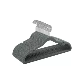   SONGMICS Bársony Vállfa Szett 30 db Csúszásmentes Szürke Ruhaakasztó