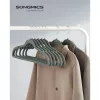 SONGMICS Bársony Vállfa Szett 30 db Csúszásmentes Szürke Ruhaakasztó