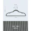 SONGMICS Bársony Vállfa Szett 30 db Csúszásmentes Szürke Ruhaakasztó
