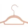 SONGMICS Bársony Vállfa Szett Rózsaarany Akasztóval Világos Rózsaszín 50 db