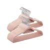 SONGMICS Bársony Vállfa Szett Rózsaszín 50 db Csúszásmentes Helytakarékos