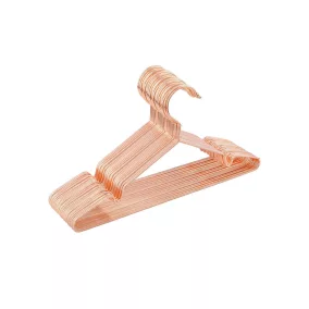   SONGMICS Rózsaarany Gyermek Vállfa Szett 35 cm Rovátkolt Élekkel