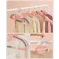   SONGMICS U-alakú Műanyag Vállfa Szett Rózsaszín-Szürke 20 db Csúszásmentes