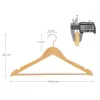 SONGMICS Juhar Fa Vállfa Szett Rózsaarany Akasztóval