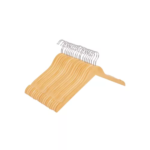 SONGMICS Prémium Juharfa Vállas Vállakasztó Természetes