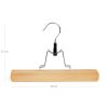 SONGMICS Natúr Fa Nadrágakasztó Csúszásgátló Króm Akasztóval 12 db-os Szett