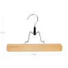 SONGMICS Natúr Fa Nadrágakasztó Csúszásgátló Króm Akasztóval 12 db-os Szett