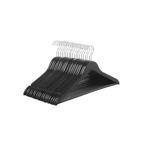   SONGMICS Juhar Fa Vállfa Szett 50 db Fekete Csúszásgátló Ruhaakasztó