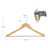 SONGMICS Prémium Juharfa Vállfa Szett 30 db Csúszásgátló Nadrártartóval