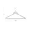 SONGMICS Prémium Juharfa Vállkiképzéses Ruhaakasztó Szett Fehér 30 db