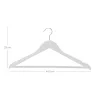 SONGMICS Prémium Juharfa Vállfa Szett Fehér 10 db Forgatható Akasztóval