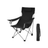 SONGMICS Összecsukható Kemping Szék Fejtámlával és Pohártartóval Fekete