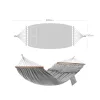 SONGMICS dupla függőágy pamut-poliészter szövetből szürke 210 x 150 cm