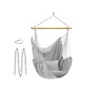 SONGMICS Függőszék Párnákkal Szürke Beltéri-Kültéri Relaxáló Hinta