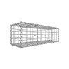 SONGMICS Gabion Kerti Kosár Horganyzott Acél 100 x 30 x 30 cm Ezüst