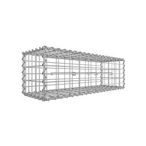   SONGMICS Gabion Kerti Kosár Horganyzott Acél 100 x 30 x 30 cm Ezüst