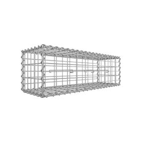   SONGMICS Gabion Kerti Kosár Horganyzott Acél 100 x 30 x 30 cm Ezüst