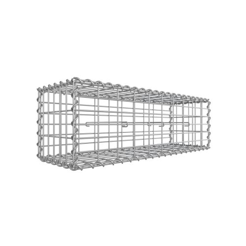 SONGMICS Gabion Kerti Kosár Horganyzott Acél 100 x 30 x 30 cm Ezüst