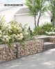SONGMICS Gabion Kerti Kosár Horganyzott Acél 100 x 30 x 30 cm Ezüst