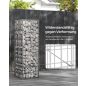 SONGMICS Gabion Kerti Kosár Horganyzott Acél 100 x 30 x 30 cm Ezüst