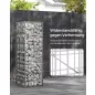   SONGMICS Gabion Kerti Kosár Horganyzott Acél 100 x 30 x 30 cm Ezüst