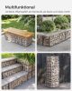 SONGMICS Gabion Kerti Kosár Horganyzott Acél 100 x 30 x 30 cm Ezüst