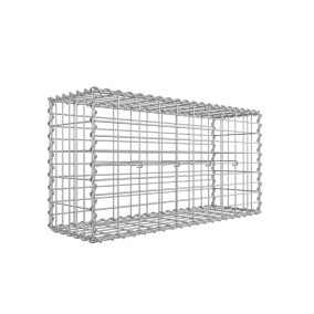   SONGMICS Gabion Kerti Kosár Horganyzott Acél 100x50x30 cm Ezüst