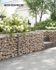 SONGMICS Gabion Kerti Kosár Horganyzott Acél 100x50x30 cm Ezüst