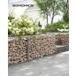 SONGMICS Gabion Kerti Kosár Horganyzott Acél 100x50x30 cm Ezüst