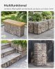 SONGMICS Gabion Kerti Kosár Horganyzott Acél 100x50x30 cm Ezüst