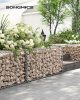 SONGMICS GGB155 Gabion Kőkosár Horganyzott Acélból 100 x 50 x 50 cm Ezüst