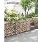   SONGMICS GGB155 Gabion Kőkosár Horganyzott Acélból 100 x 50 x 50 cm Ezüst